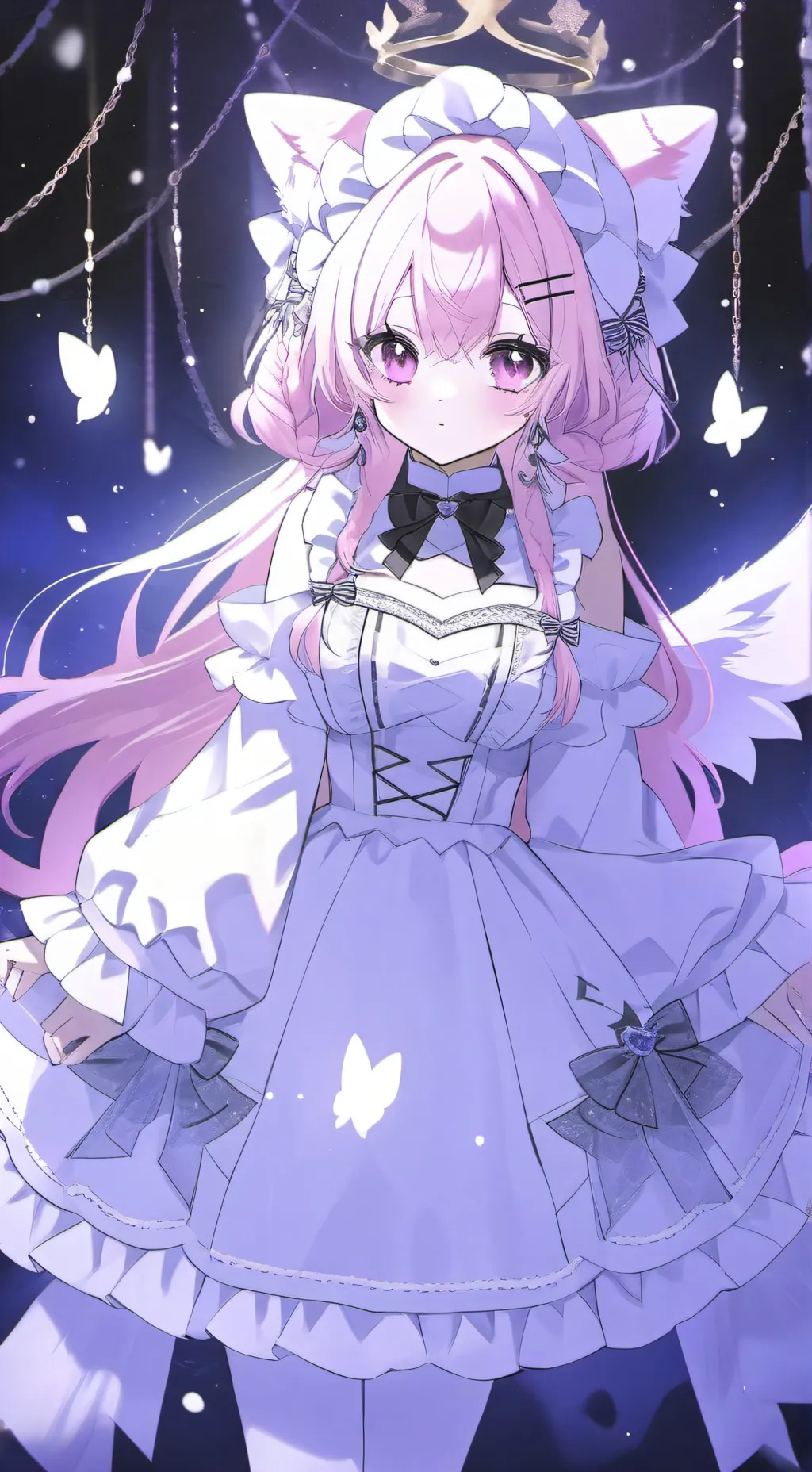 ai character: moonlight×seafair background