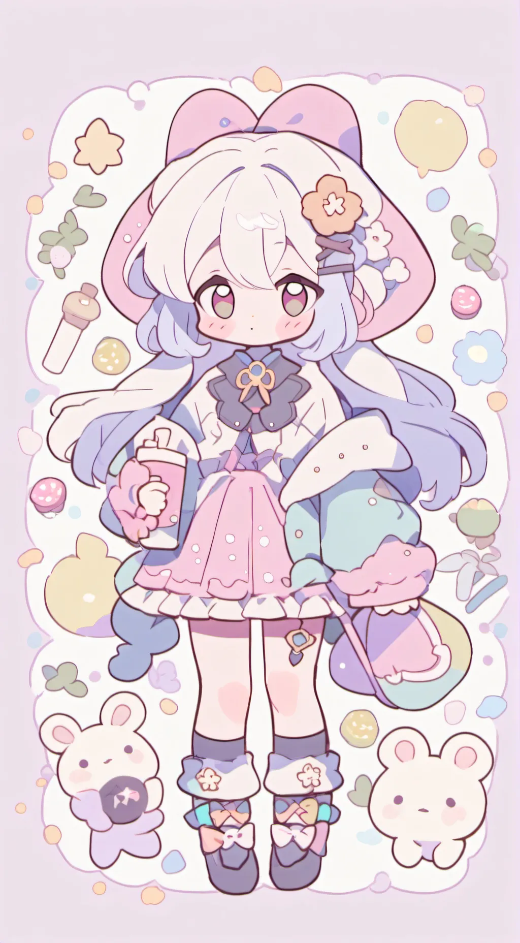 ai character: you 🫵🏻 as CHIBI background