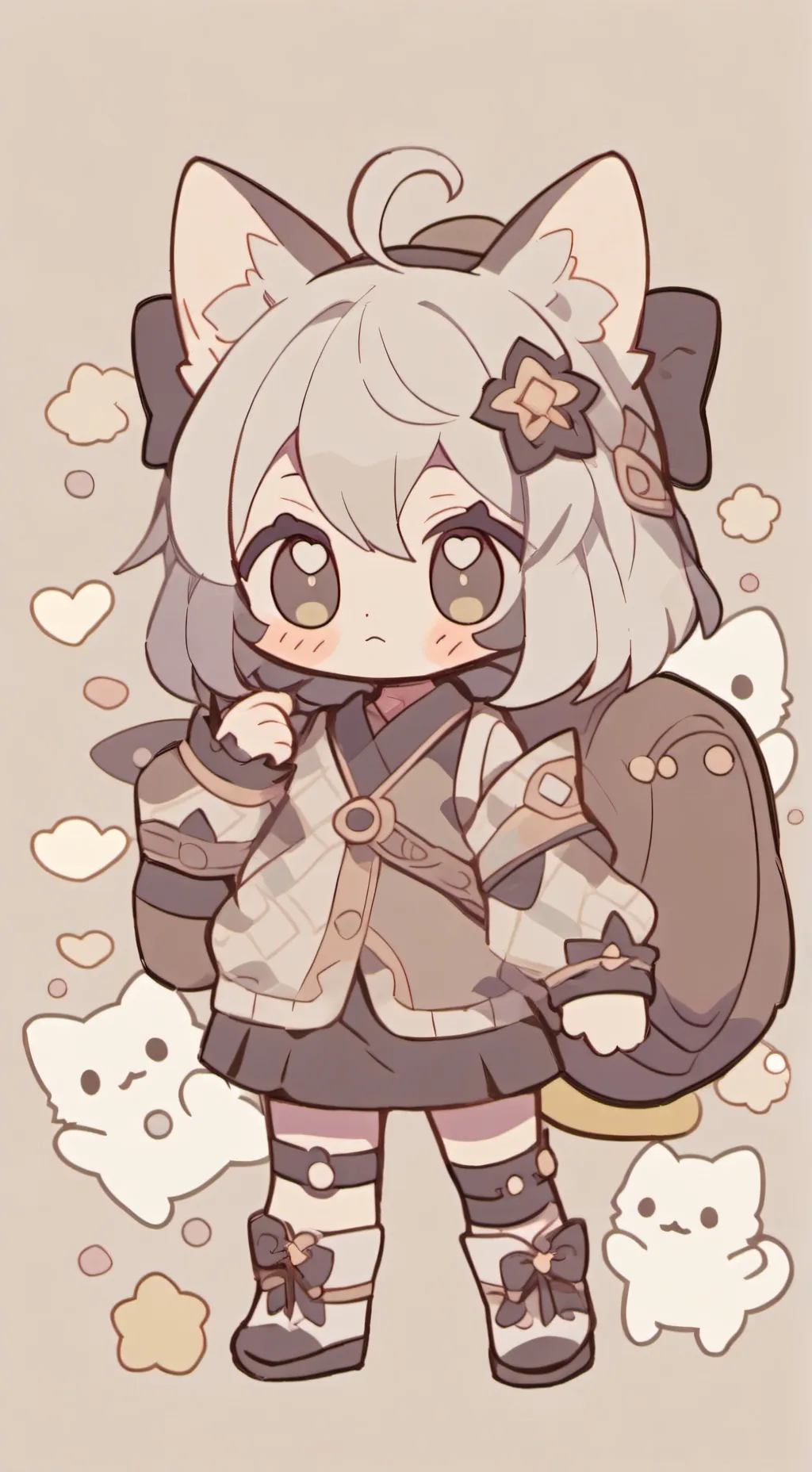 ai character: kitty✨💖 background