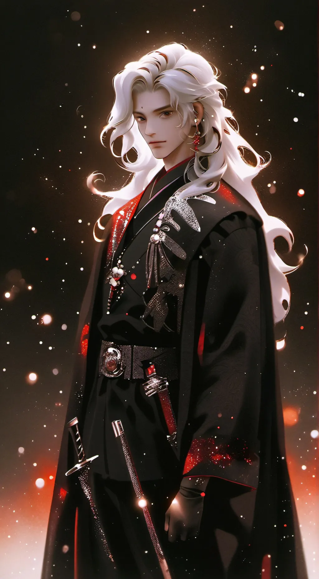 ai character: Galexy background