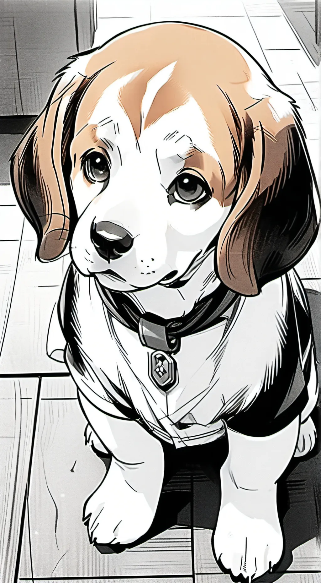 ai character: Truffle the Beagle Furry background