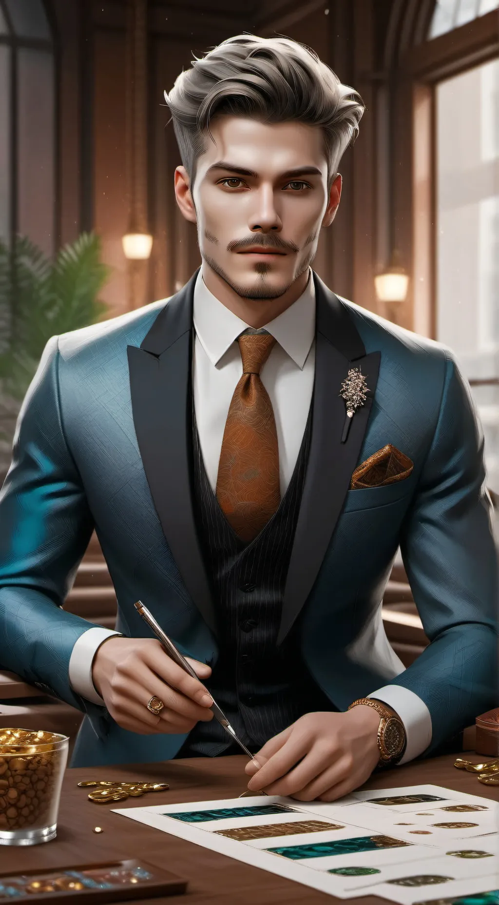 ai character: Elon Musk ￼ background