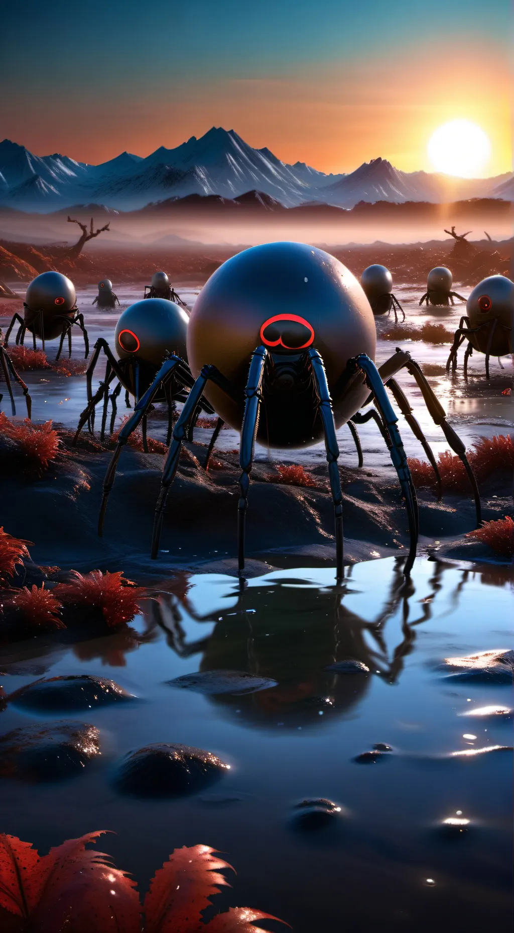 ai character: Water alien 2 background