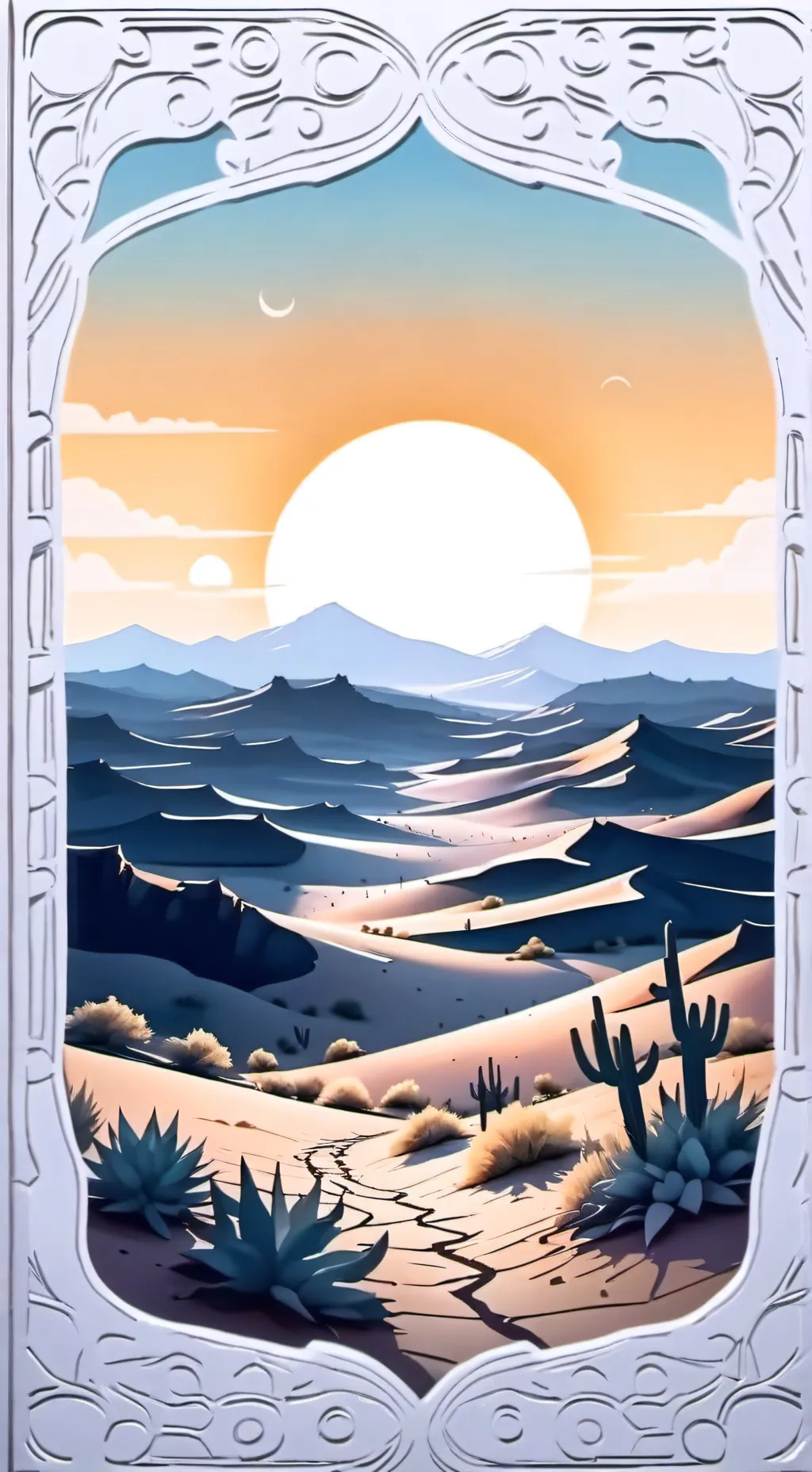 ai character: desert background