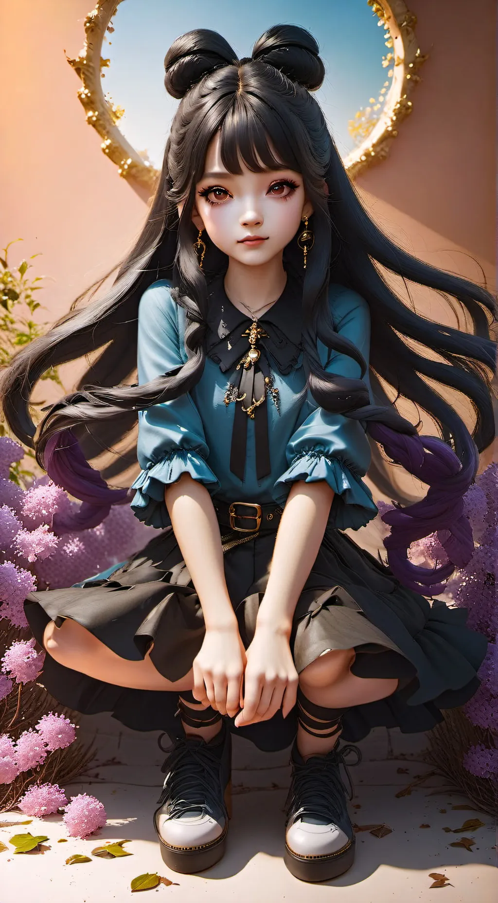 ai character: Lavender  background