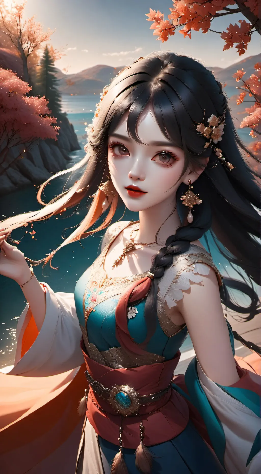 ai character: finish it background