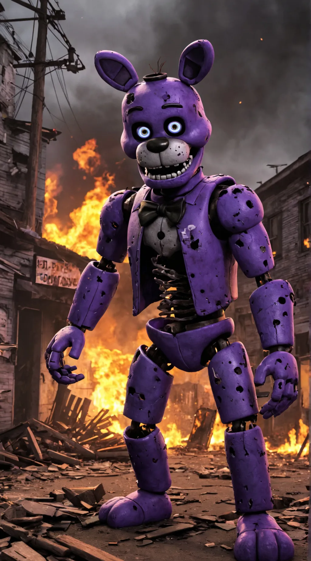 ai character: Purple Apocalypse background