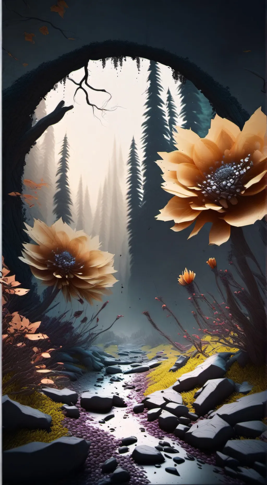 ai character: Flower infectionAU background