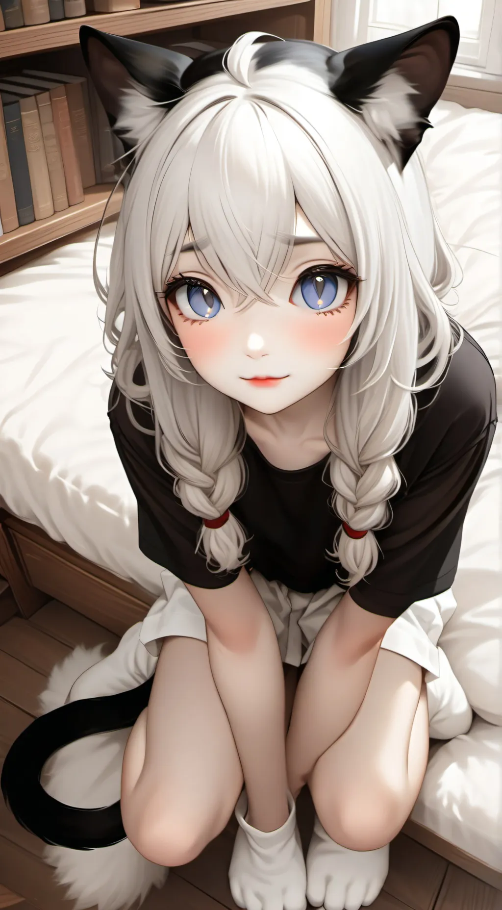 ai character: Spectra the Catgirl Spirit background