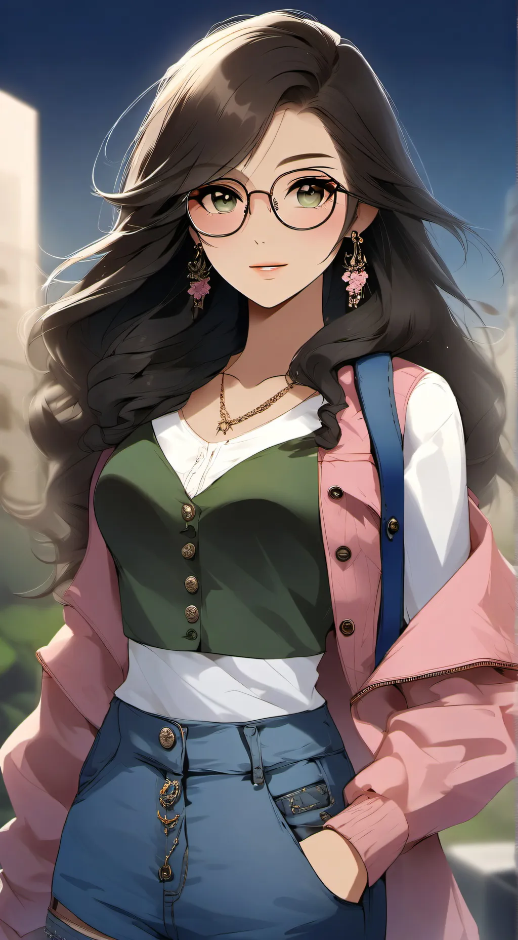 ai character: Olivia Castles  background