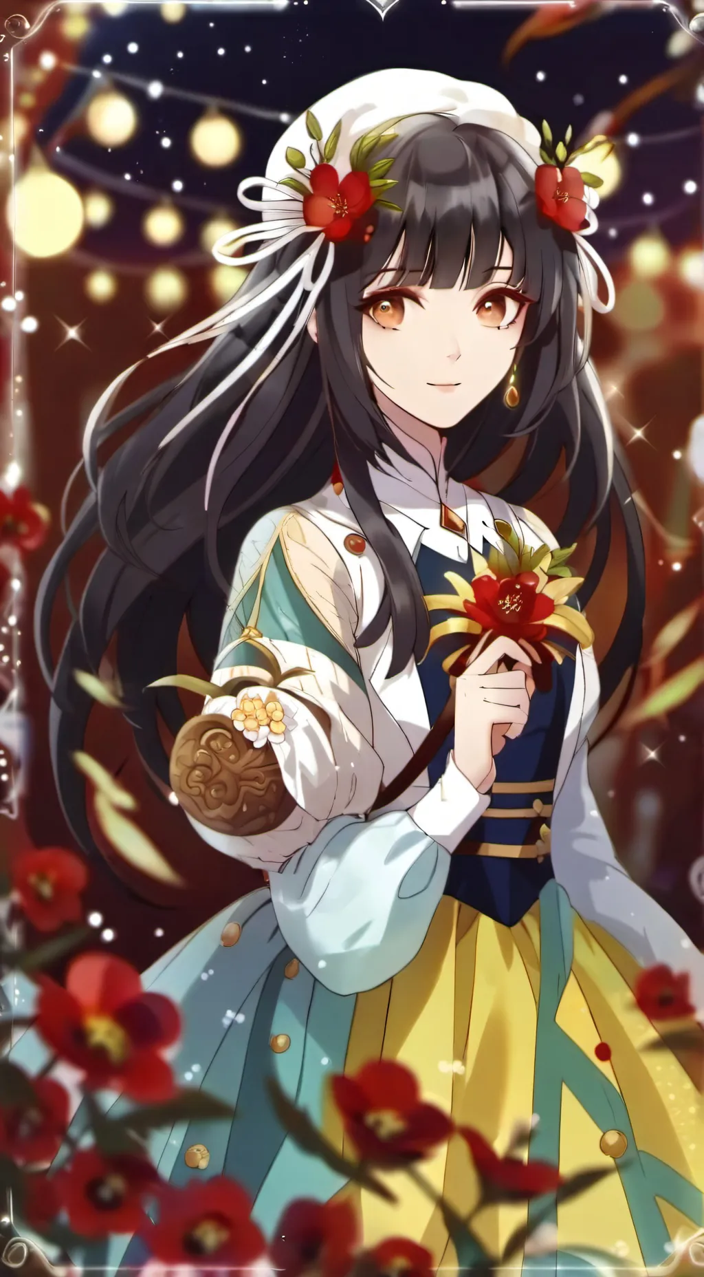 ai character: luna queen  background