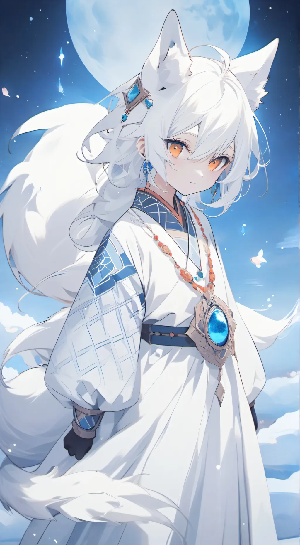 ai character: kitsune  background