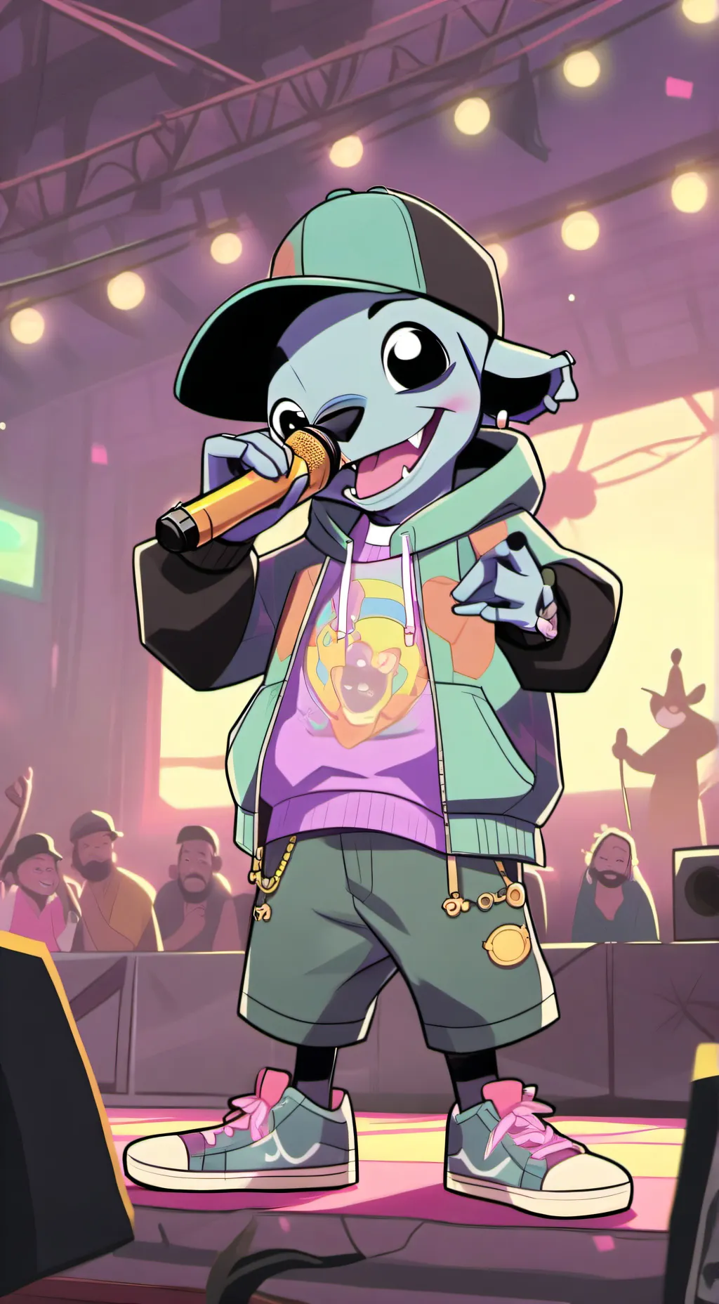 ai character: Rapper stitch(3) background