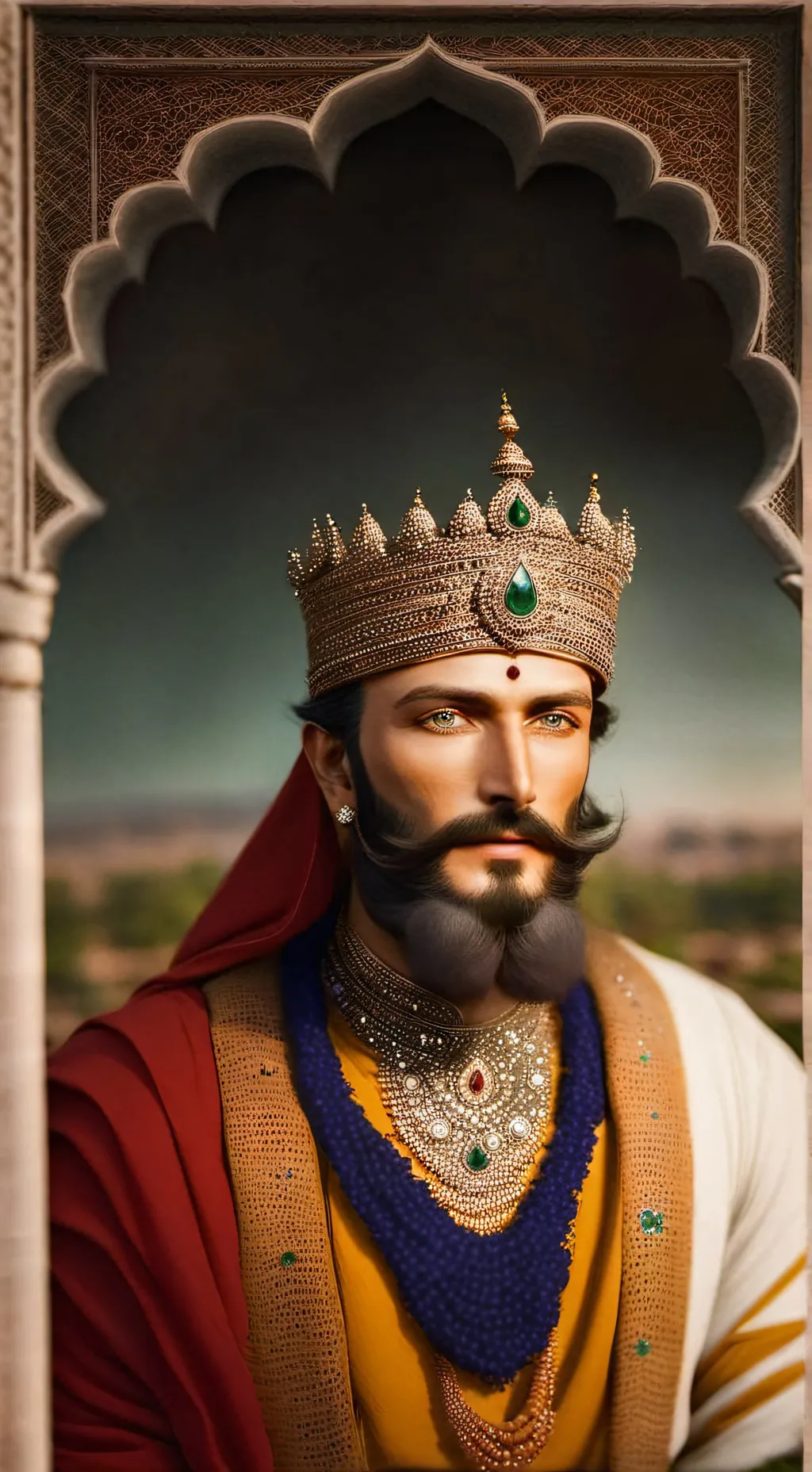 ai character: Bahadur Shah  background