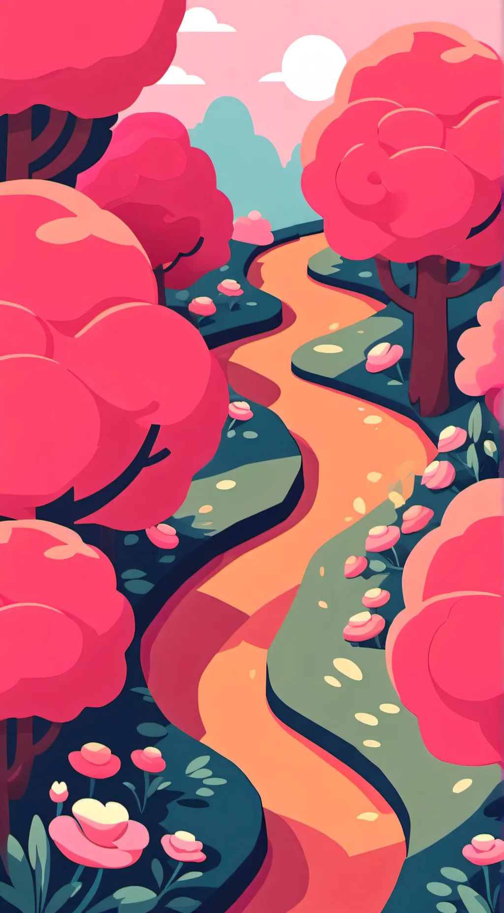 ai character: garden of delights background