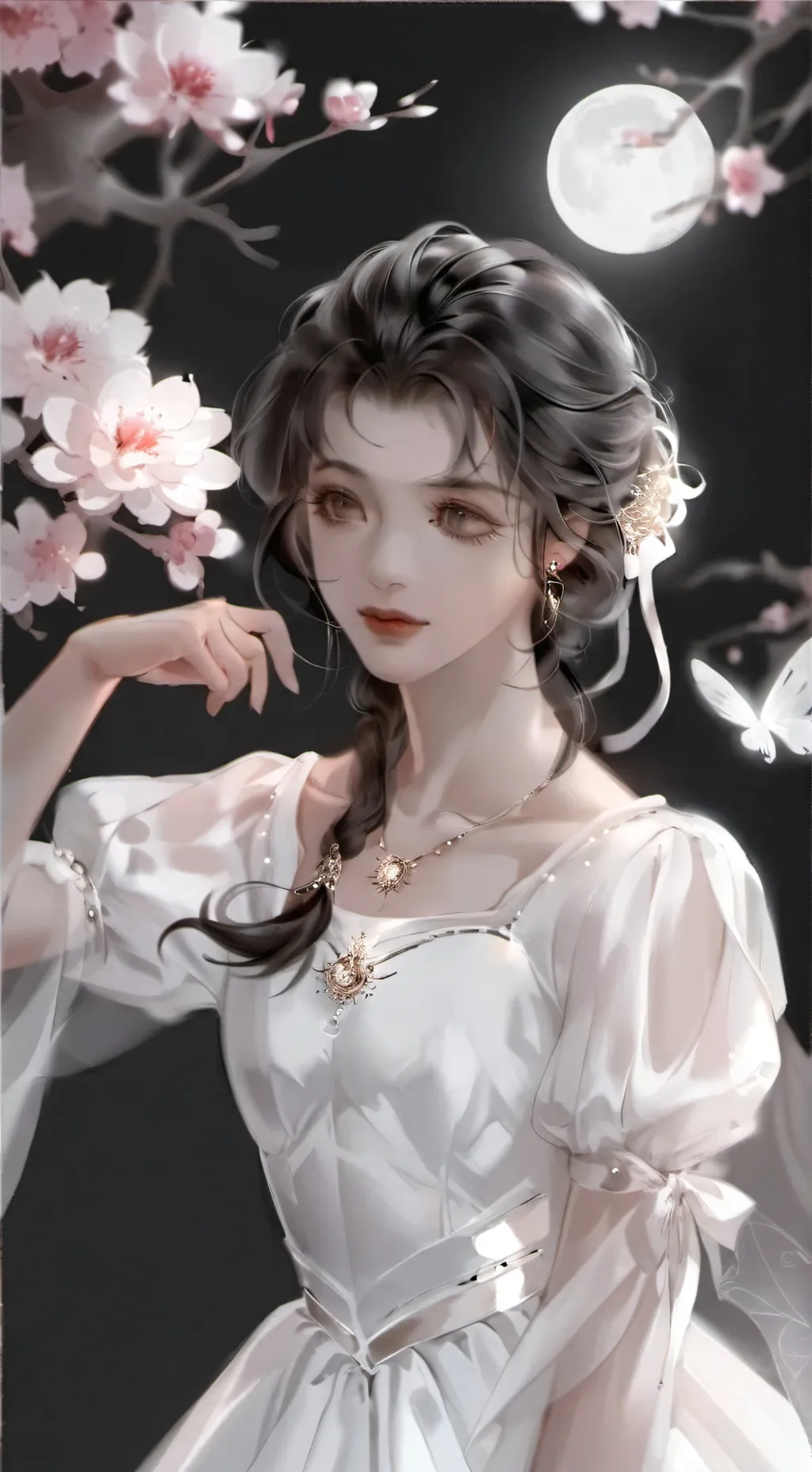 ai character: Ophelia Ebony background