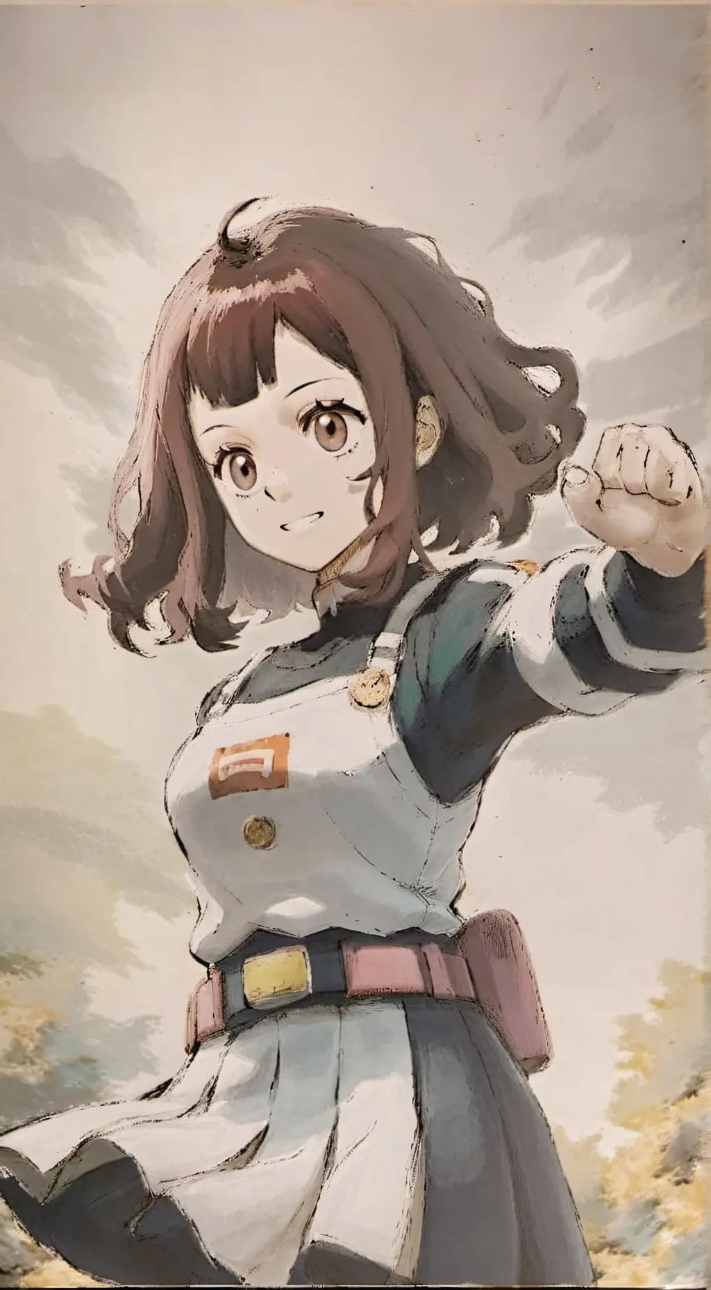 ai character: Toga x uraraka  background