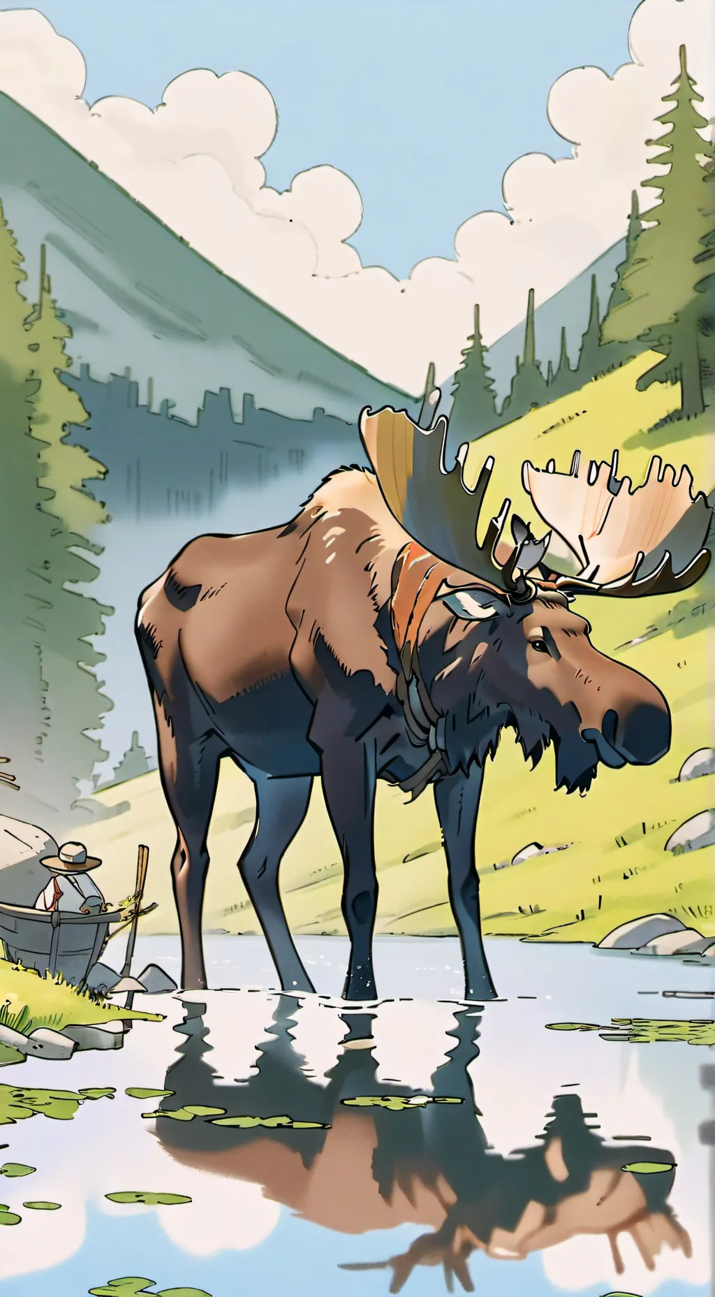 ai character: moose background