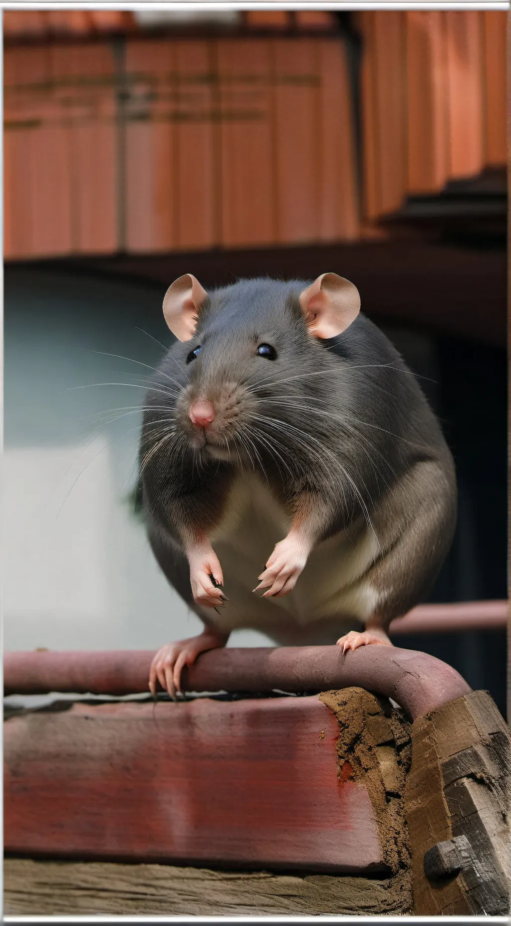 ai character: big fat rat  background
