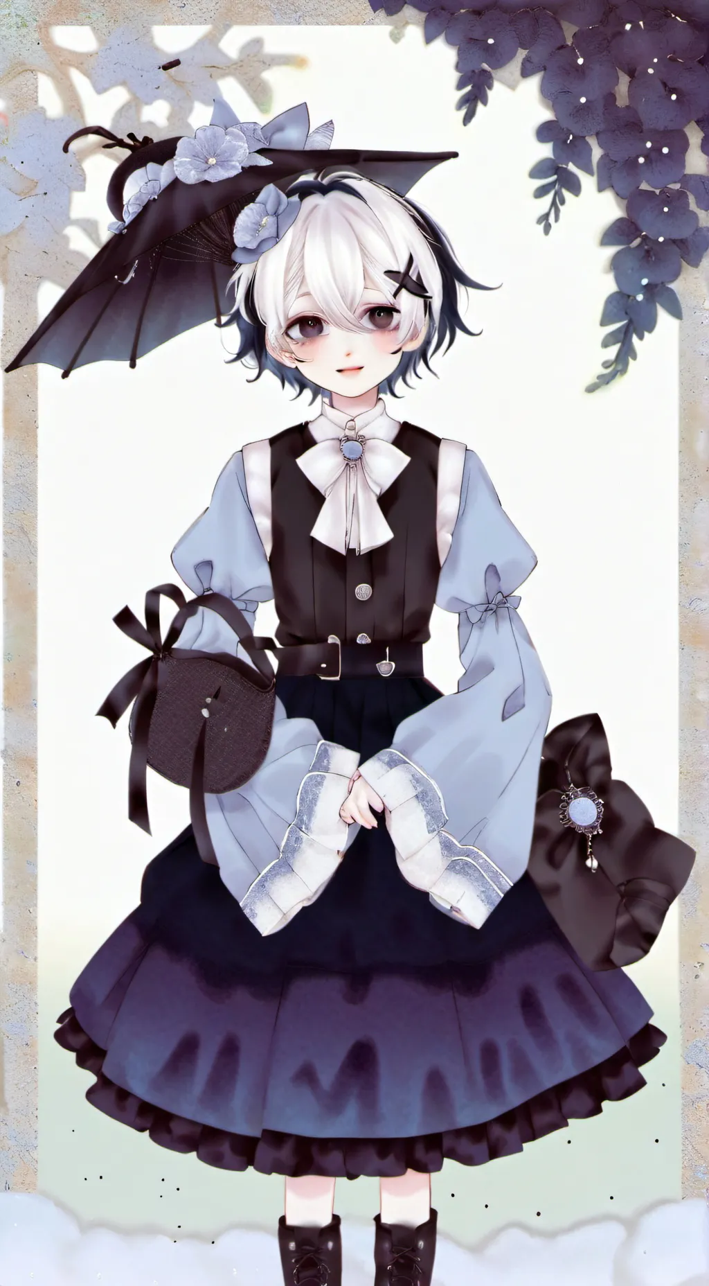 ai character: your cute bf 💙🤍 background