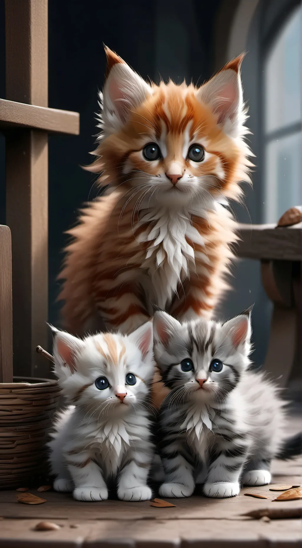 ai character: Kittens With Cat background