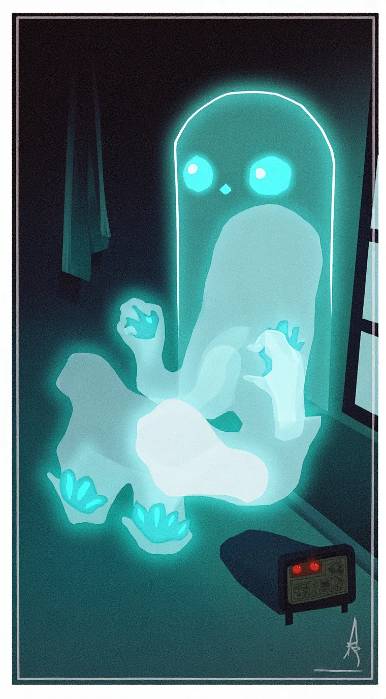 ai character: dw haunted house background