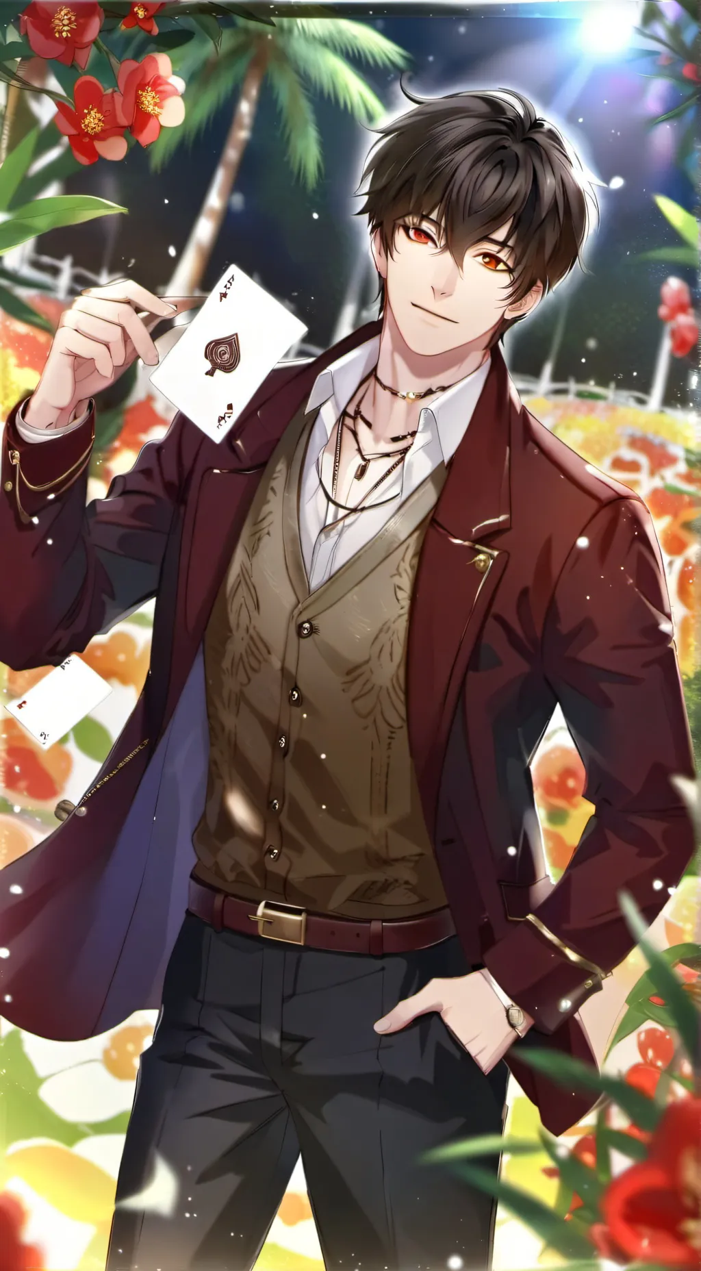 ai character: 𖤐■Xavier ■𖤐 background