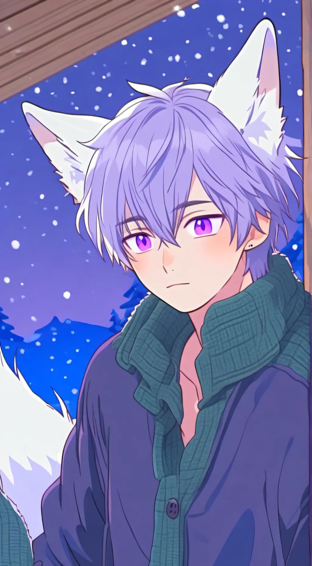 ai character: Purple Furry the S background