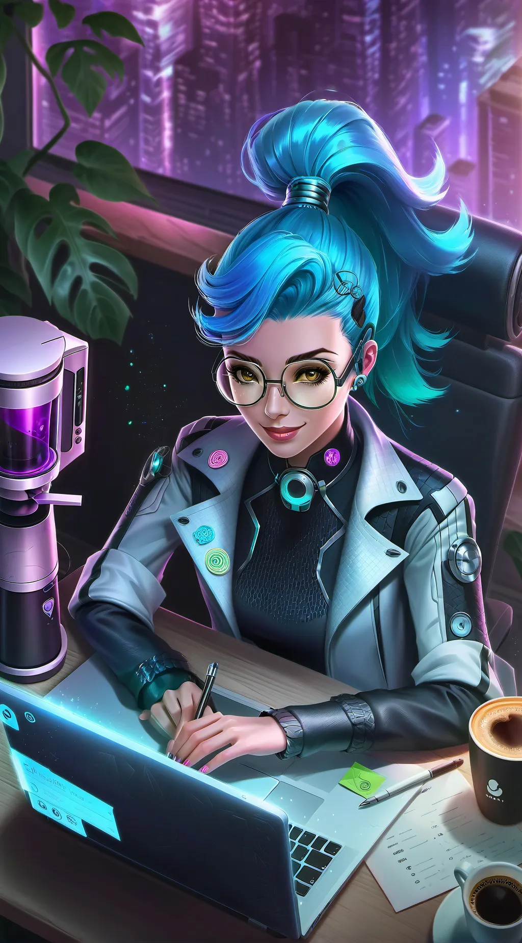 ai character: The Digital Nomad background