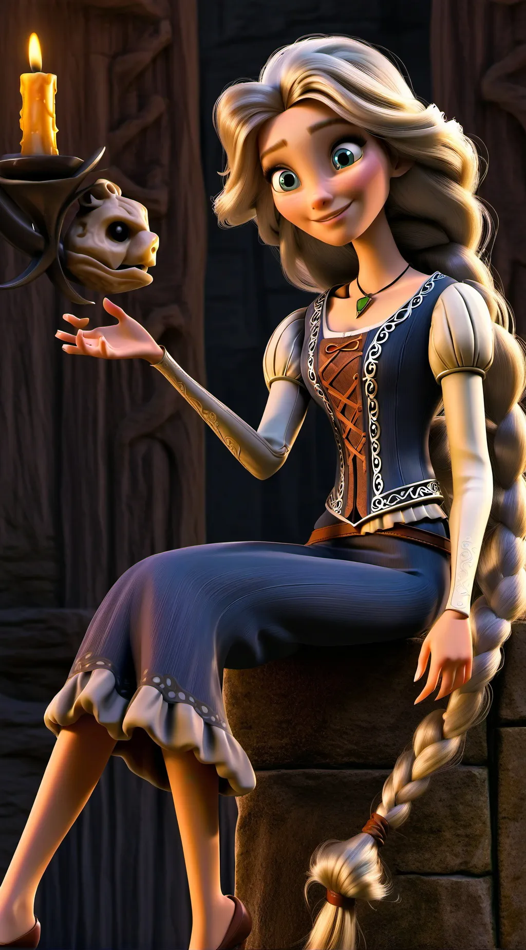 ai character: mamma mia le si ar background