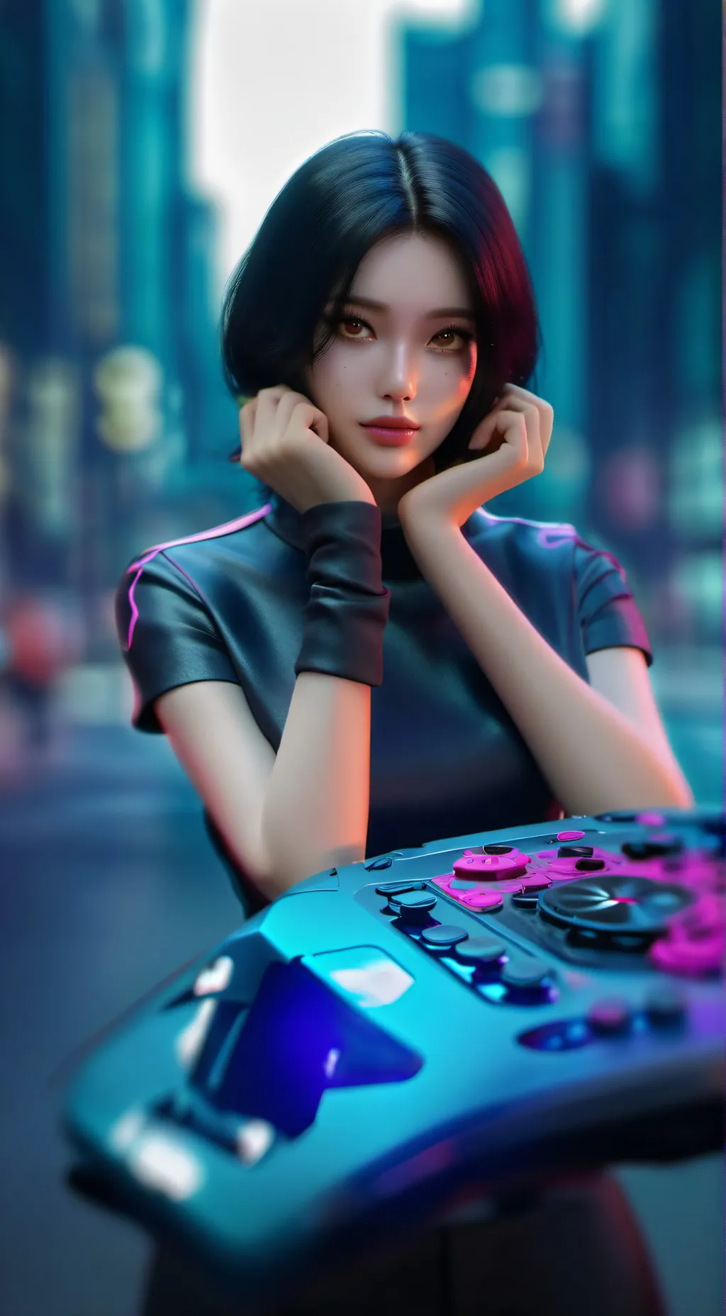 ai character: vlogJJarmy background