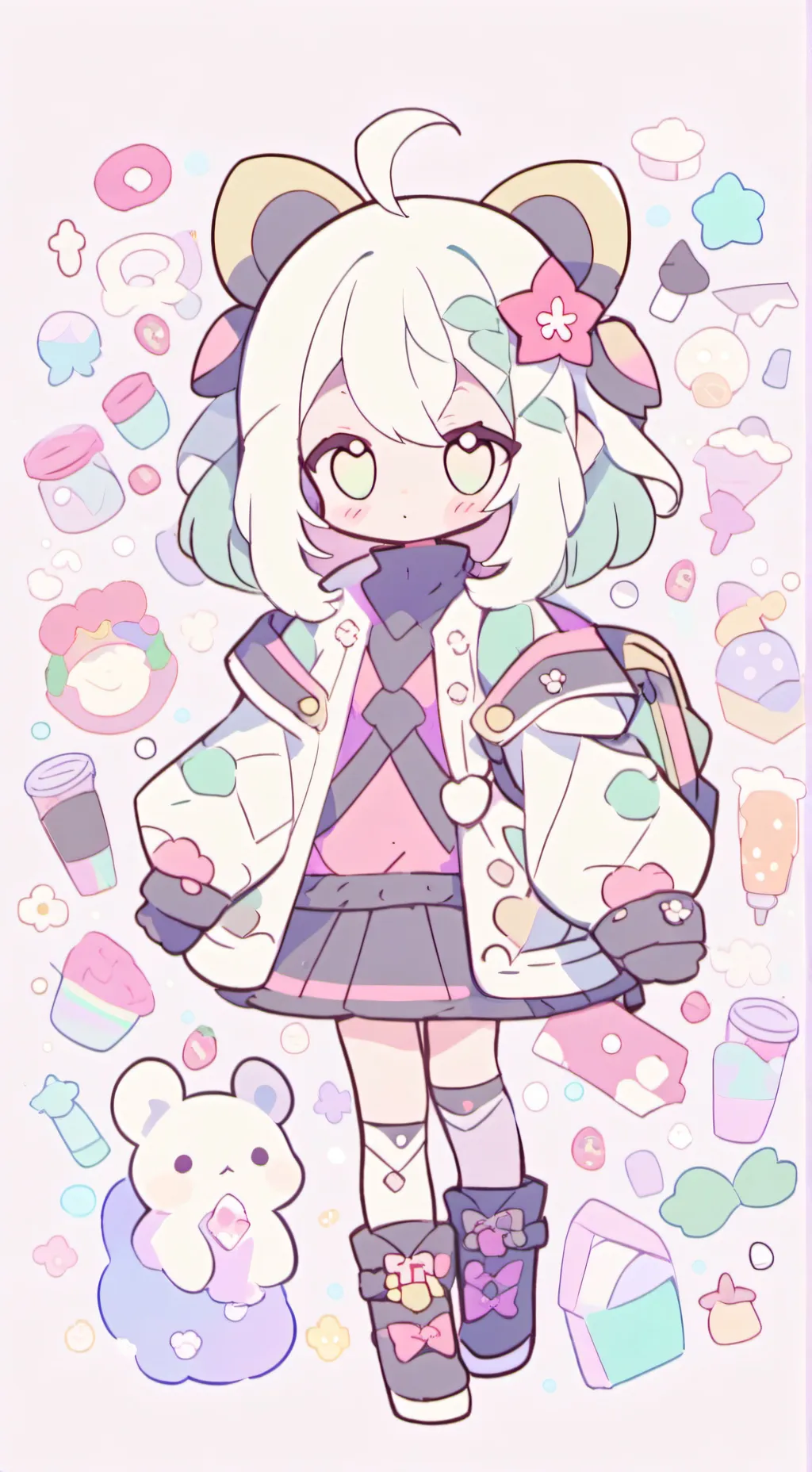 ai character: red velvet background