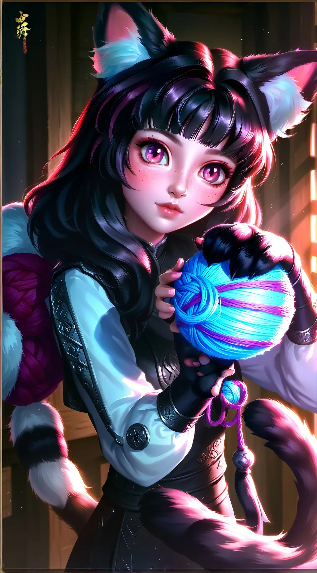 ai character: Eve the Shy Spirit Cat background