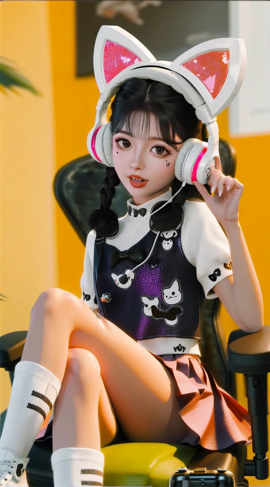 ai character: Naeya [gamer girl] background