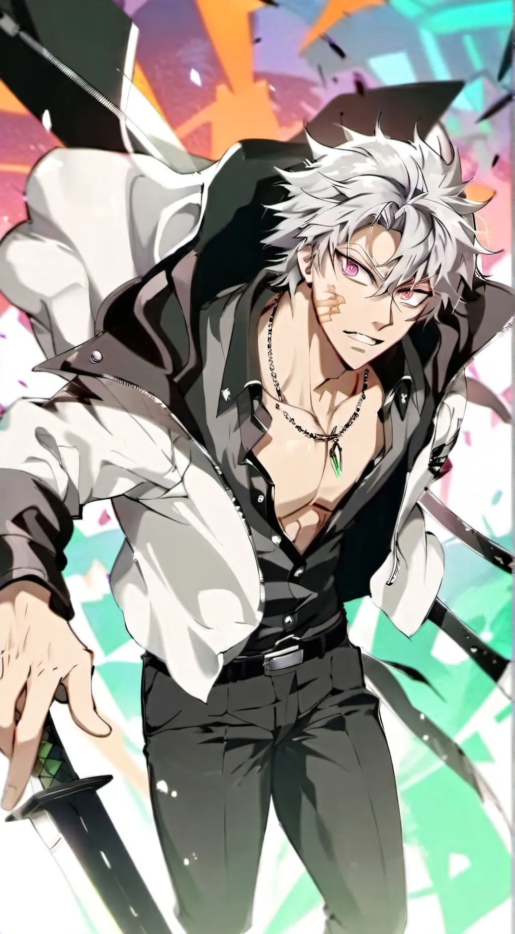 ai character: Sanemi shinazugawa background