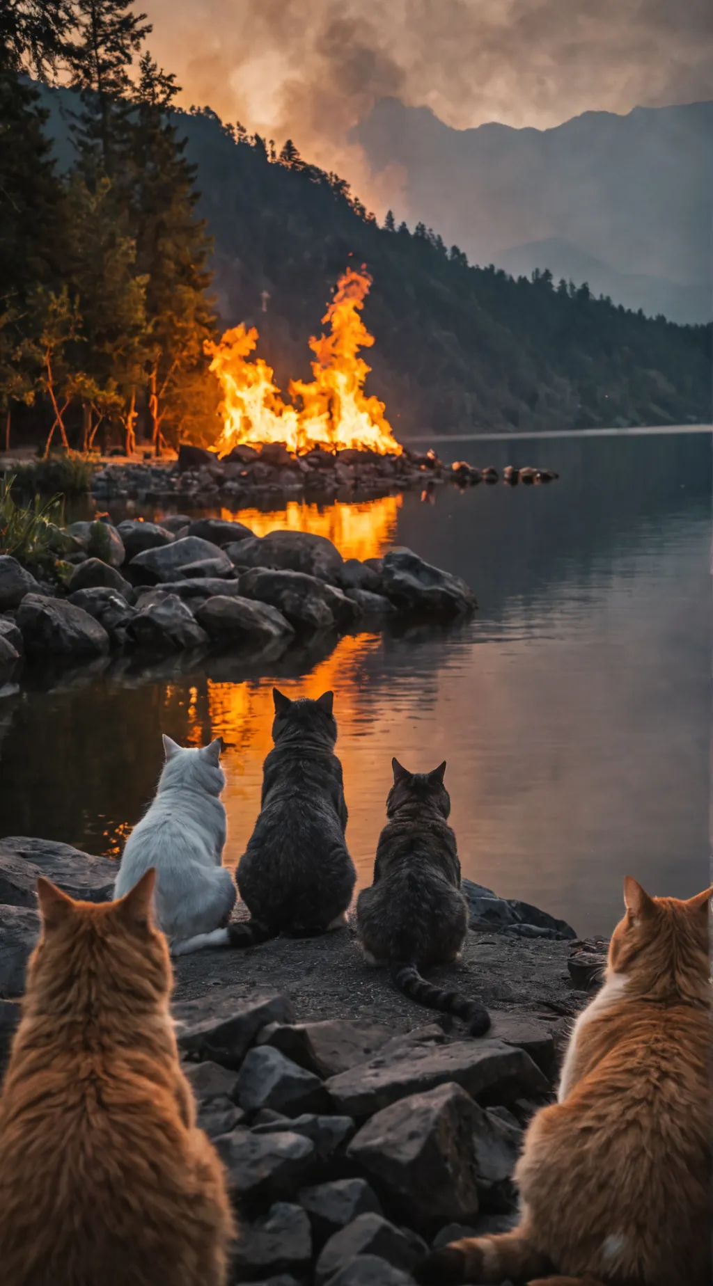 ai character: •Shadowclan Fire🔥 background