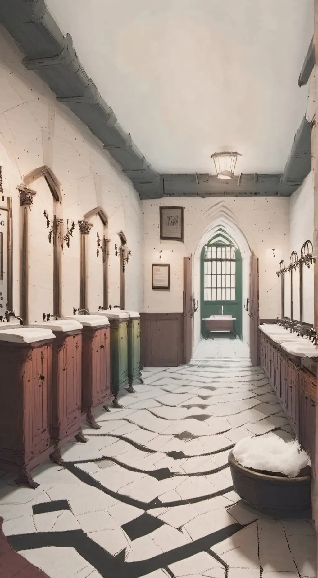 ai character: HP BATHROOMS background