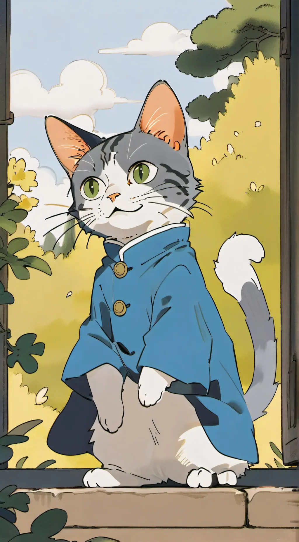 ai character: Gato :3 background