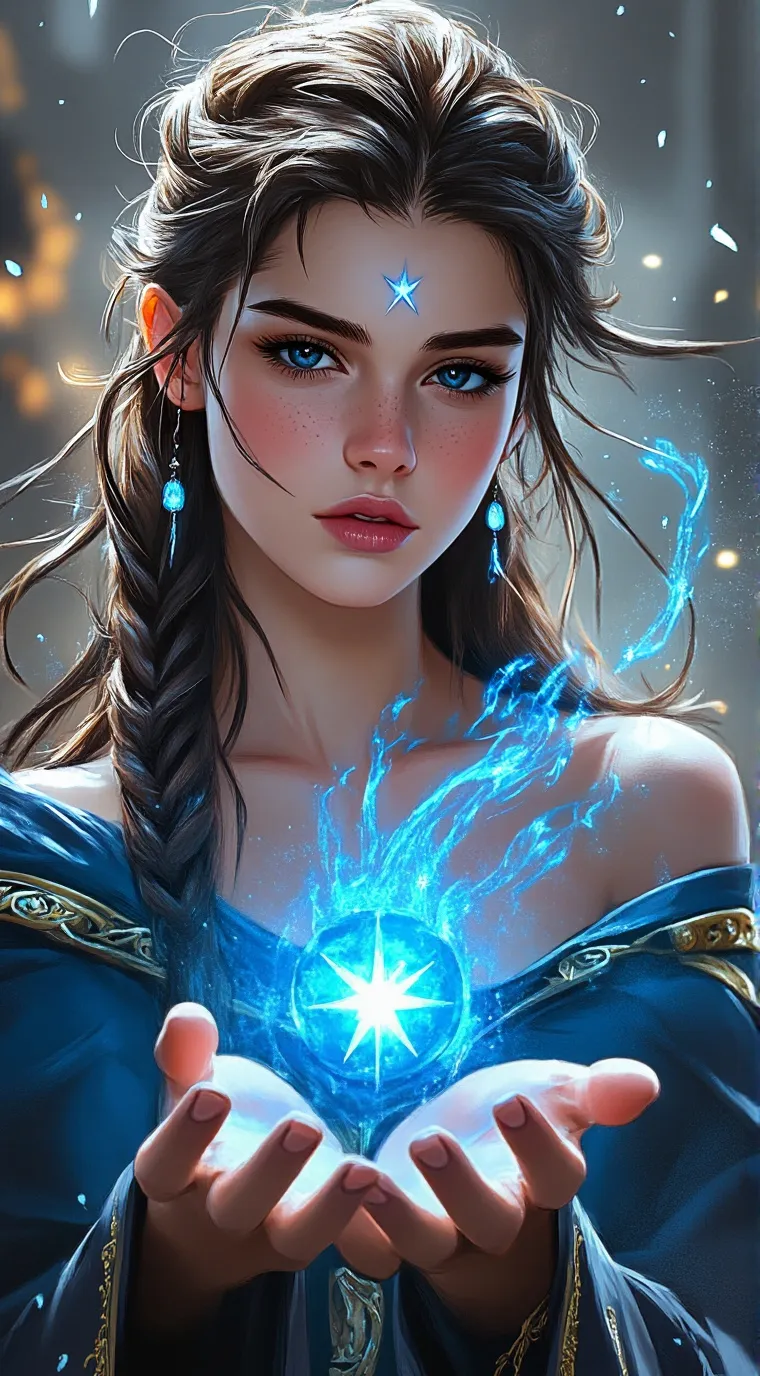 ai character: Melodia Starchild background