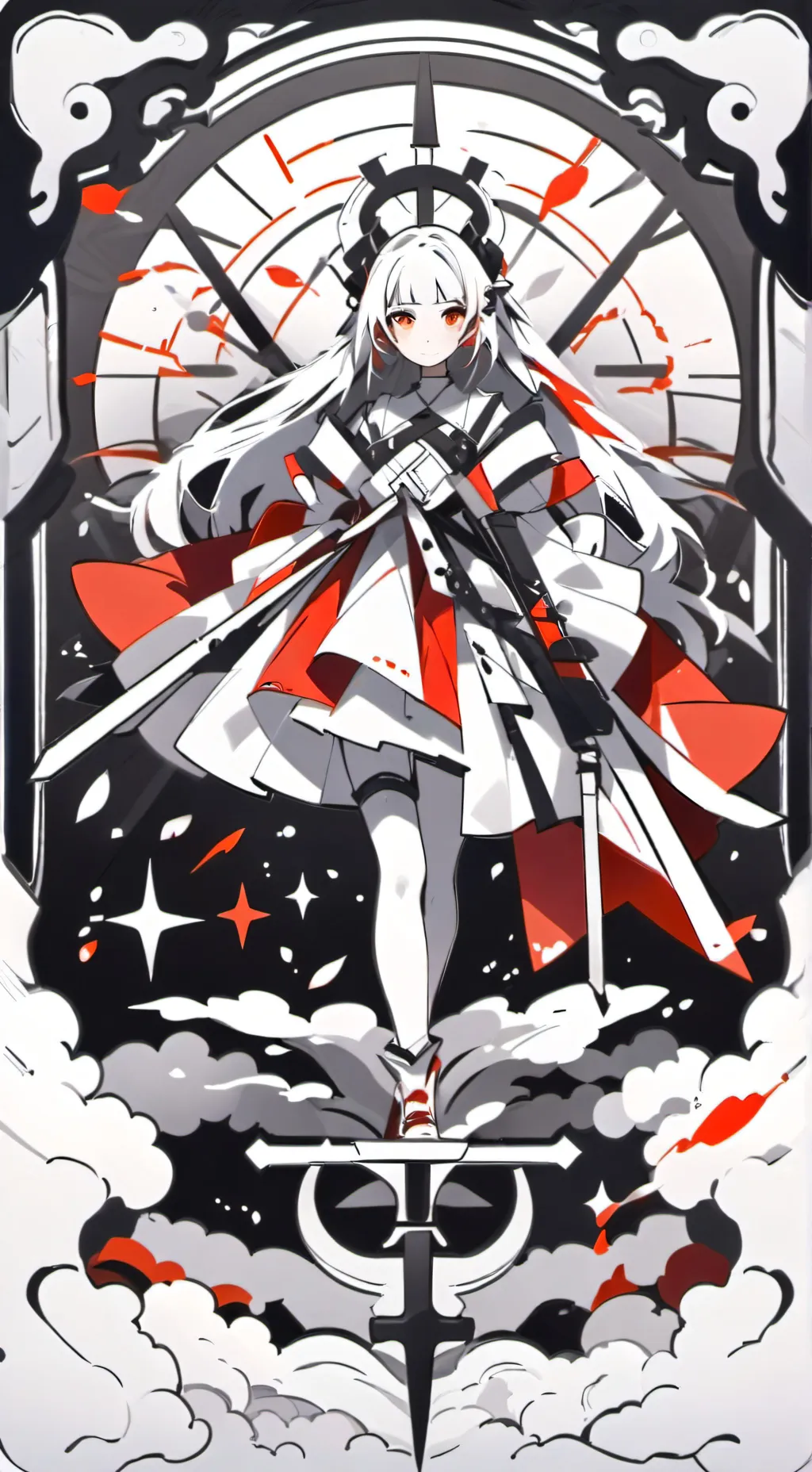 ai character: Luna grand sœur background