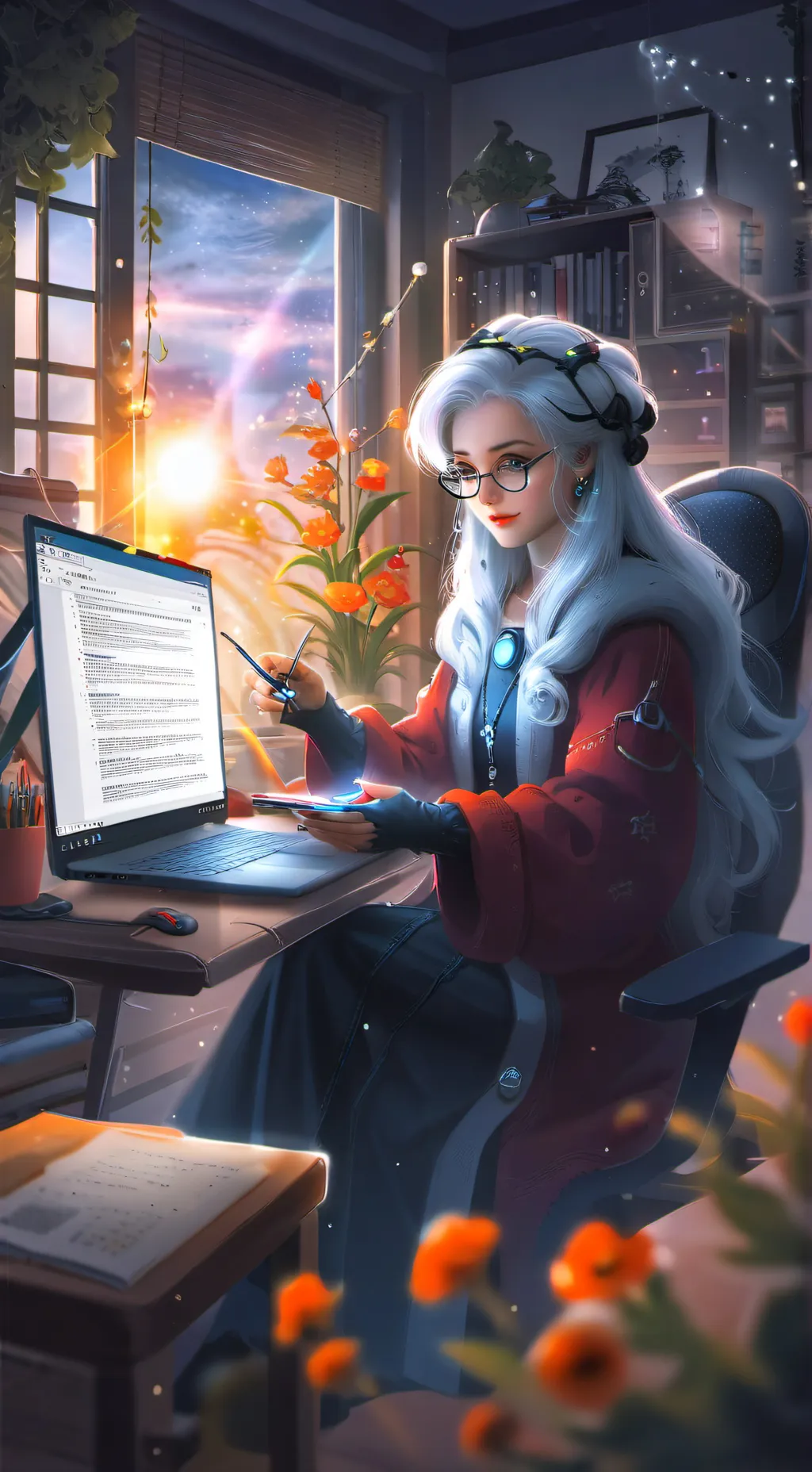 ai character: ElderEd Solutions Tycoon background