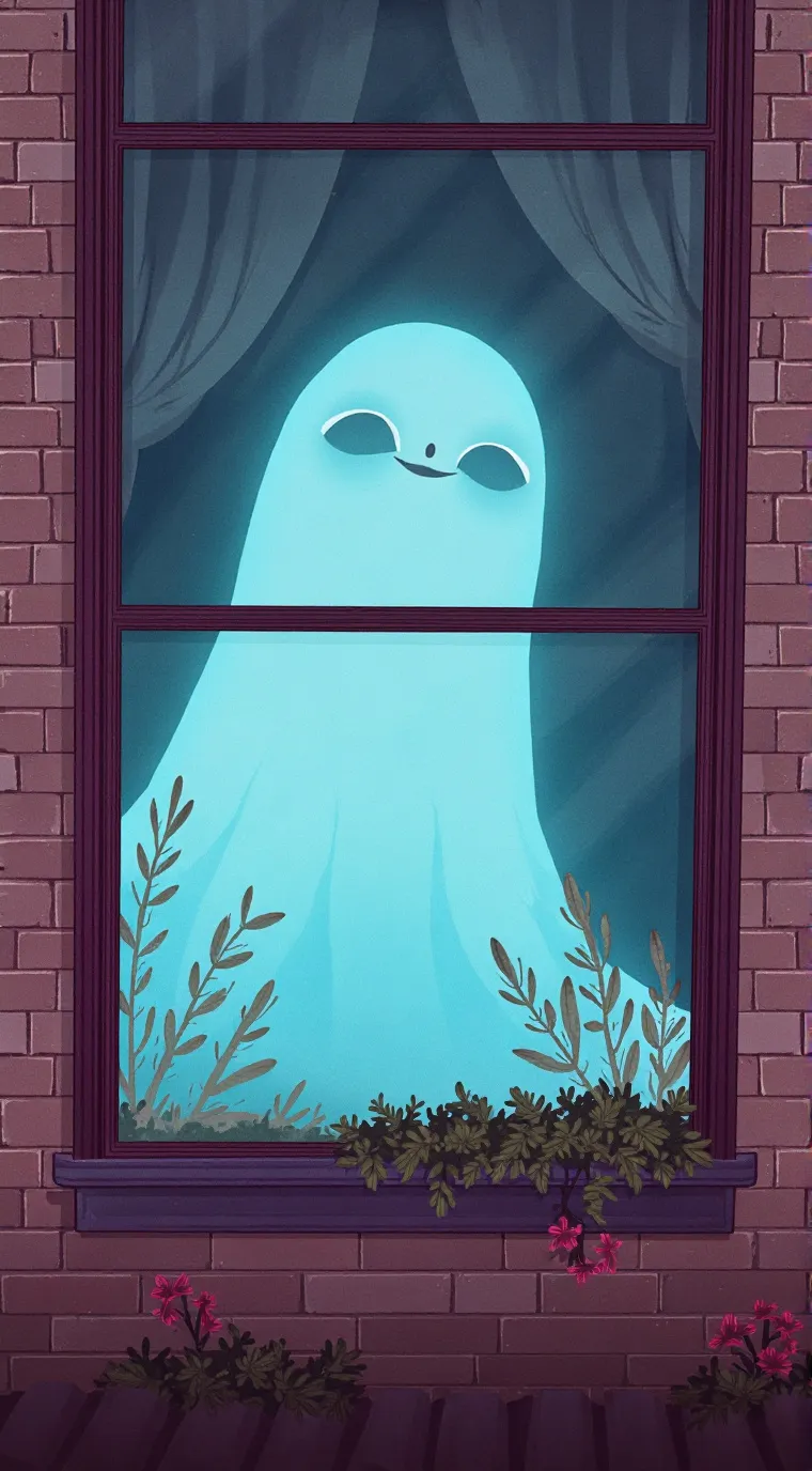 ai character: ghost background