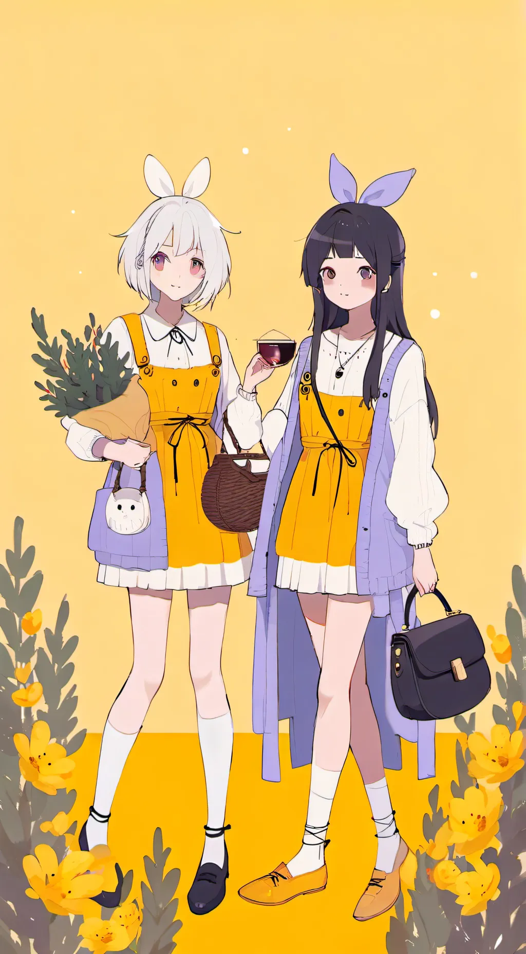 ai character: your 2 girlfrends background