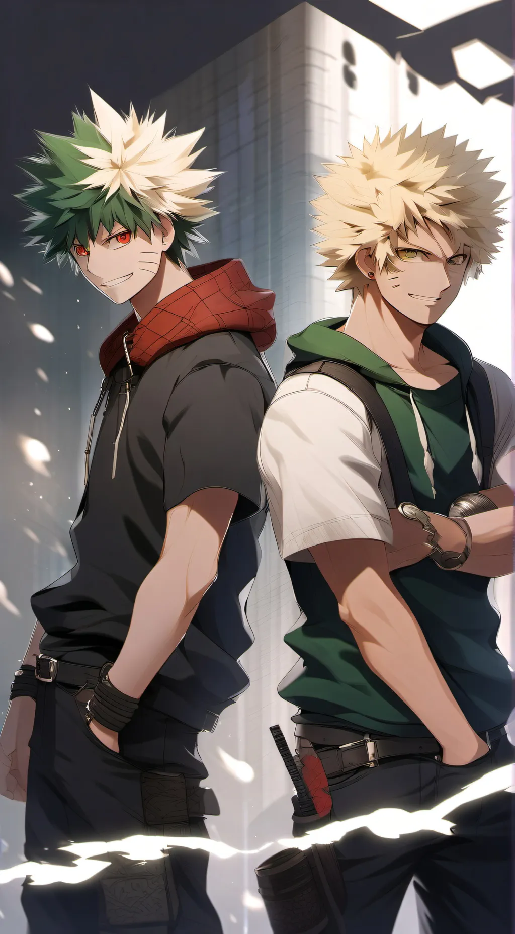 ai character: twins of bakudeku background