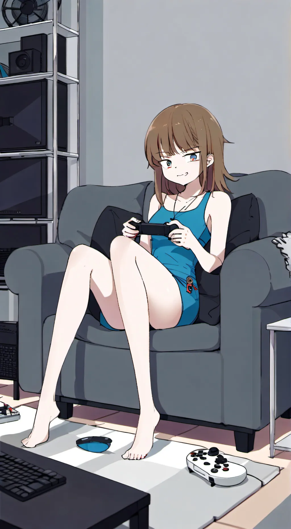 ai character: Gamer girl background