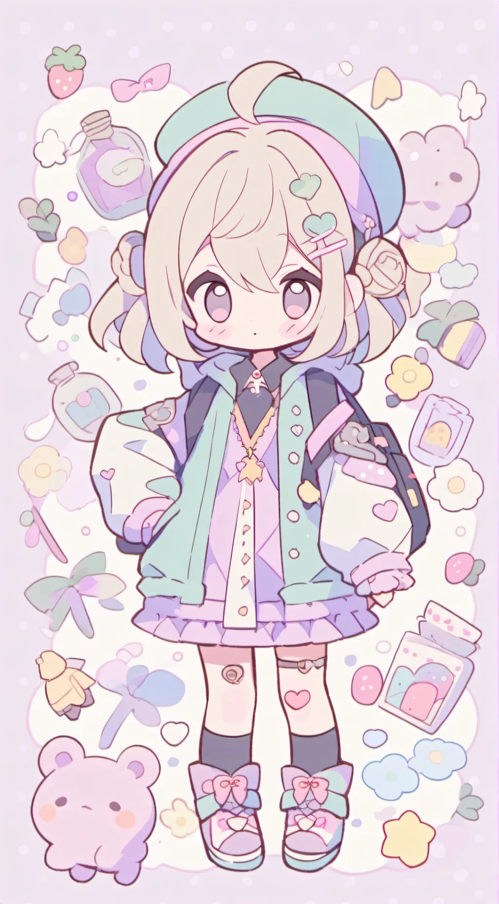 ai character: Bebe linda background