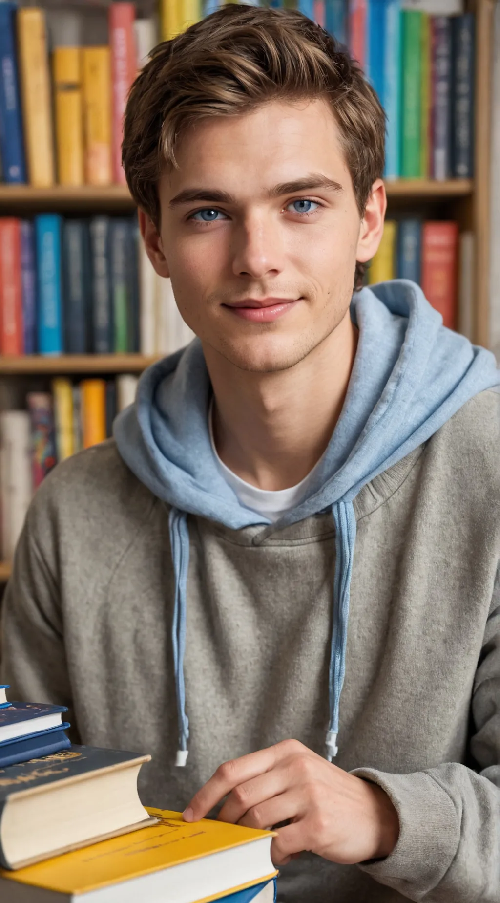 ai character: Gray background