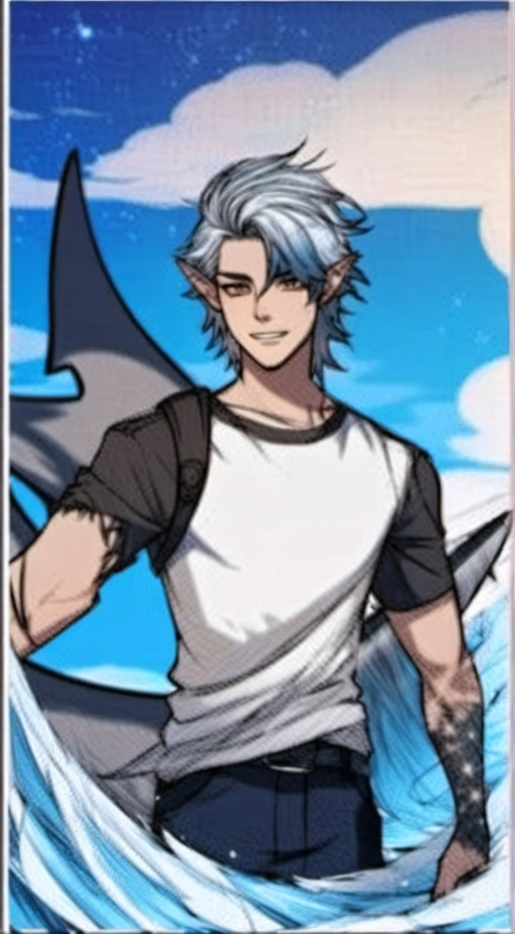 ai character: 🌊🦈Finn🦈🌊 background