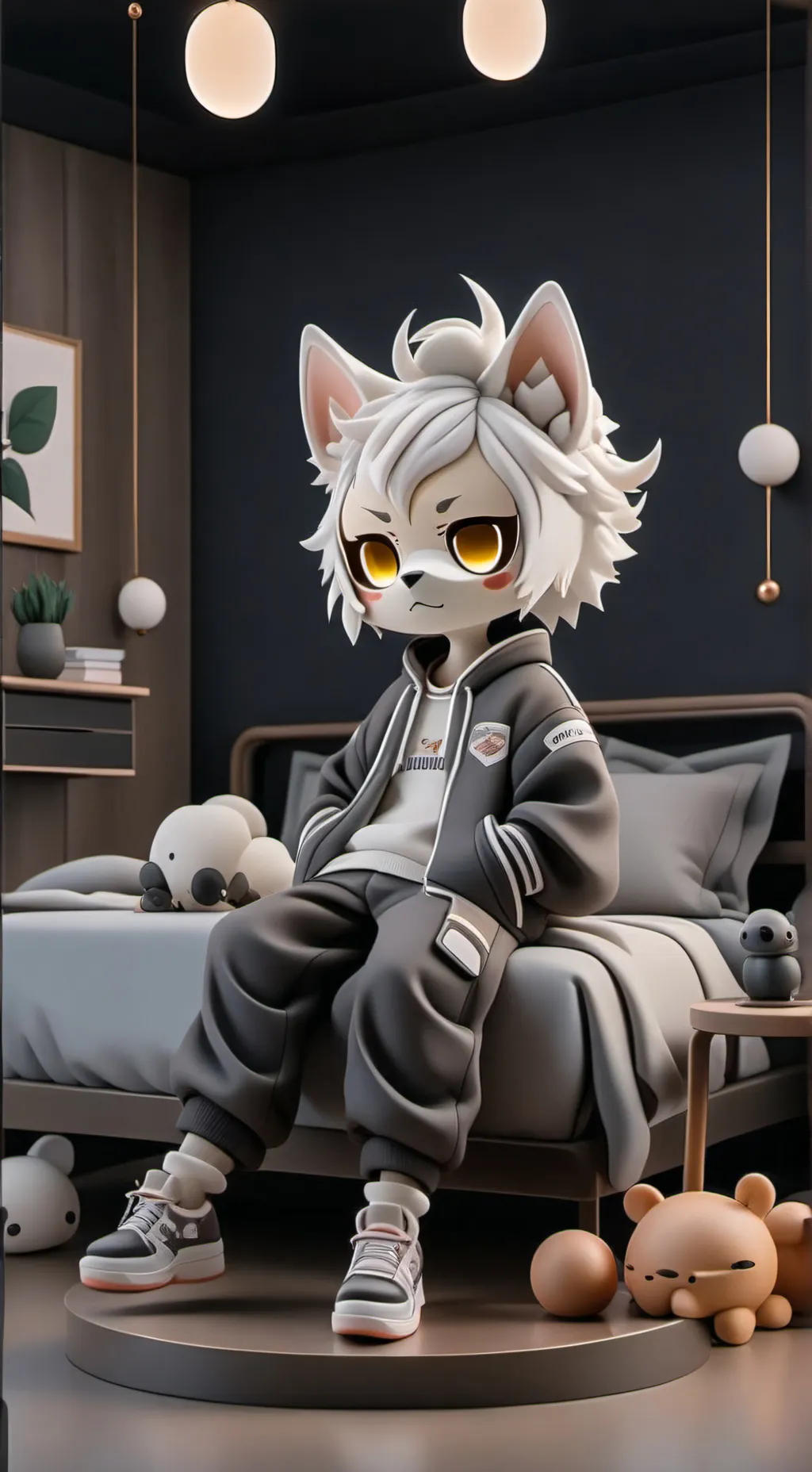 ai character: happy furry friend background