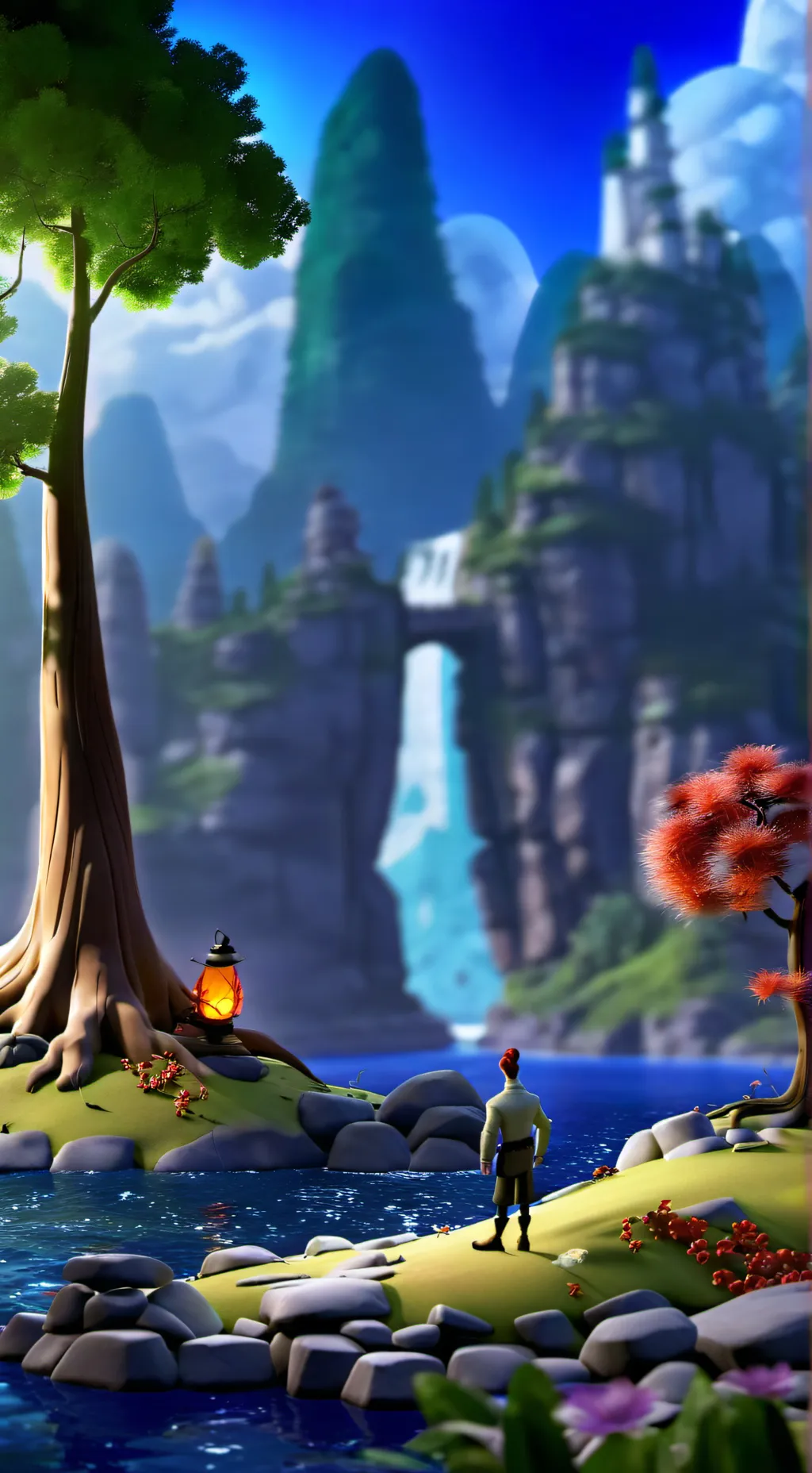 ai character: Here school background